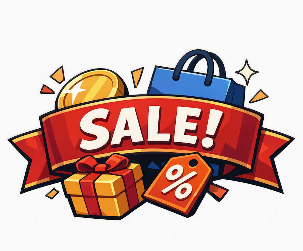 Promoção com desconto e venda